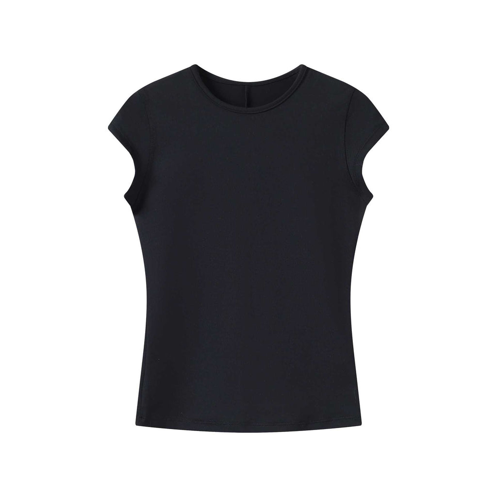 Spot Tankair Sexy Skin-Friendly Nude Elastic Tight Fitness Right Shoulder Small Flying Sleeve T-Shirt Sports Quick-Drying Top