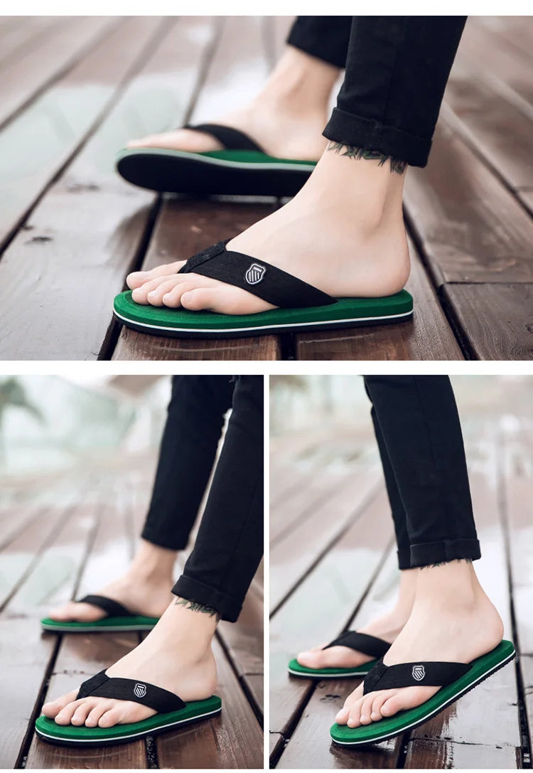 Factory wholesale summer men's beach shoes flip-flops leisure trend sandals wholesale pinch feet non-slip foreign trade explosions