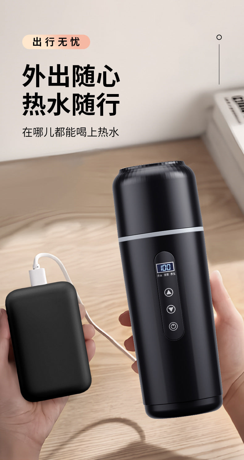 Car heating water cup 2024 new 12v24v universal usb insulation integrated size truck heating water cup