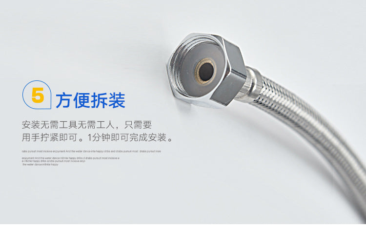 New 60cm/80cm/100cm Stainless Steel Faucet Hoses Cold Hot Mixer Faucet Water Inlet Pipe Kitchen Faucet Bathroom Tap Hose Tube