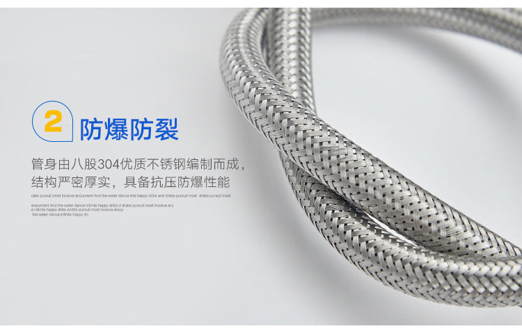 New 60cm/80cm/100cm Stainless Steel Faucet Hoses Cold Hot Mixer Faucet Water Inlet Pipe Kitchen Faucet Bathroom Tap Hose Tube