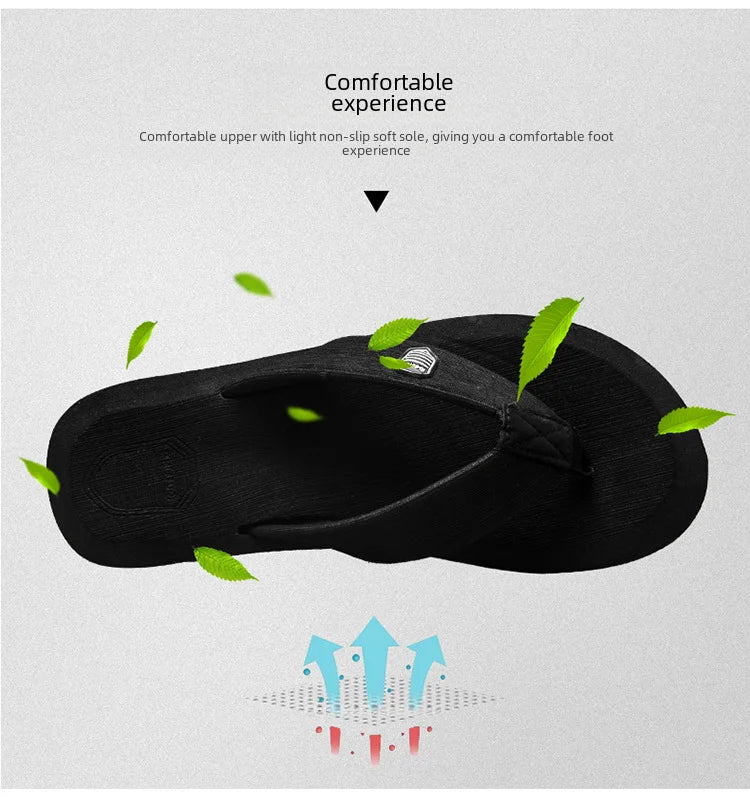Factory wholesale summer men's beach shoes flip-flops leisure trend sandals wholesale pinch feet non-slip foreign trade explosions