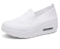 Women's Sports Shoes Cross-Border Foreign Trade 2026 New Model Thick-Soled Air-Cushioned Casual Shoes Mesh Slip-On Height-Increasing Walking Shoes for Women