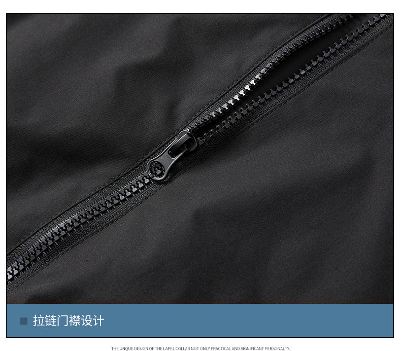 Russian Foreign Trade Trendy Brand Reflective Patchwork Stand-Up Collar Jacket Spring and Autumn Loose Sports Casual Jacket for Men