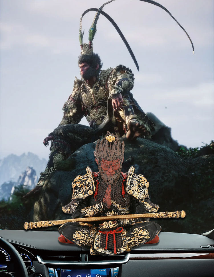 Black God Monkey King Monkey King Car Victory Car Ornaments Accessories Central Console Decoration Men's Car Handwork