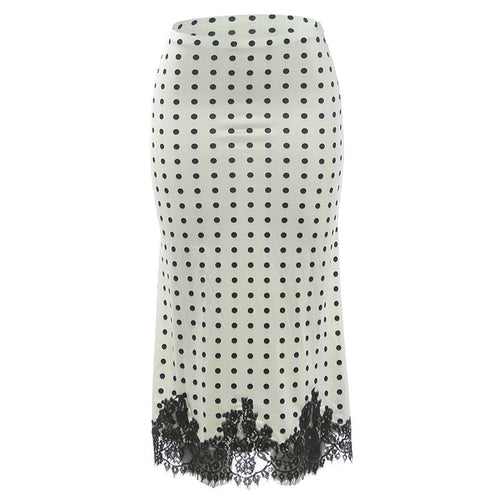 Summer Women Clothing Fashionable All Match Polka Dot Printed Lace