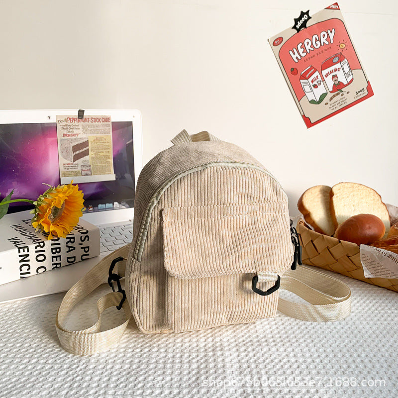 Wholesale/Mini Backpack ins Super Hot Cute OL Commuter Small Cosmetic Bag Striped Textured Student All-match Schoolbag