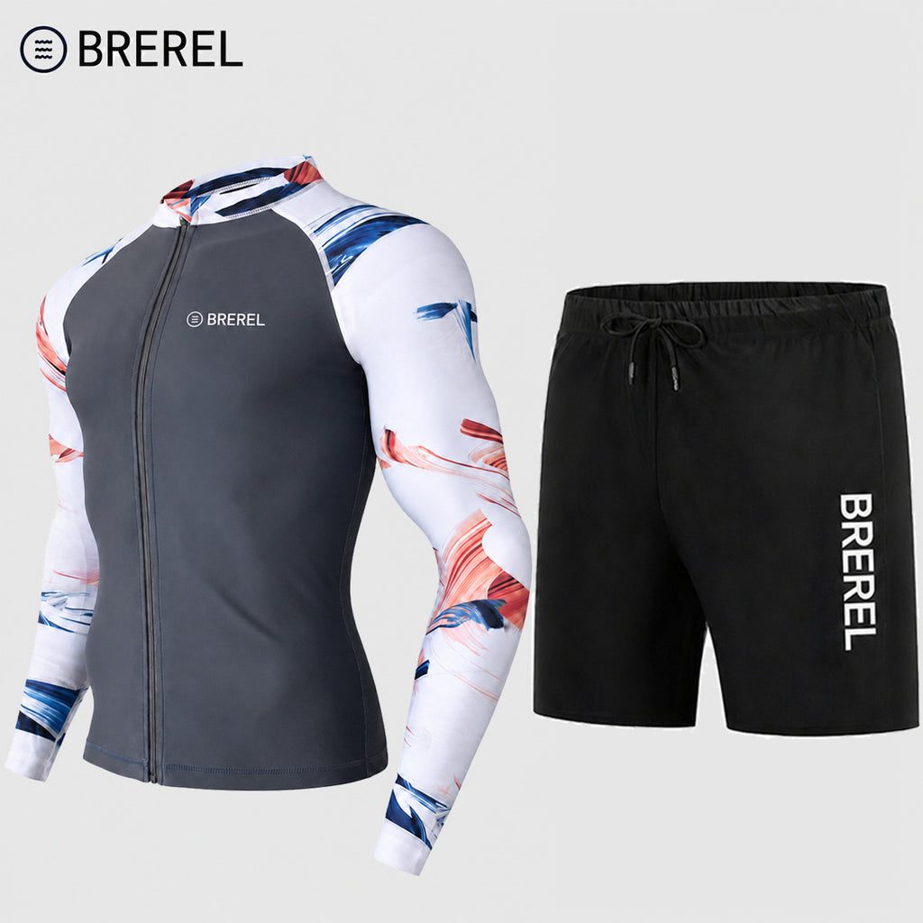 Sun Protection Swimsuit Men's Surfing Suit Split Quick-Drying Tight Jellyfish Suit Snorkeling Suit Wetsuit Full Body Long-Sleeved Trousers