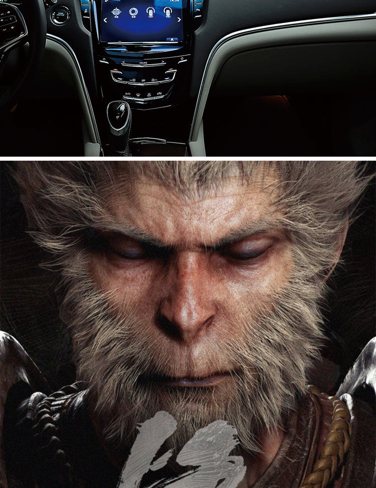 Black God Monkey King Monkey King Car Victory Car Ornaments Accessories Central Console Decoration Men's Car Handwork