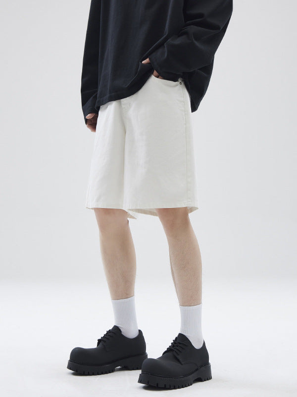 LKTM Men's# American Retro vintage Straight Pants Men's Niche Couples Joker Simple Casual Shorts