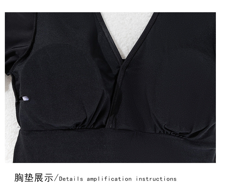 Swimsuit Women's Conservative Conjoined Flat Corner Belly-Covering Slimming Mom Swimsuit plus size Loose Hot Spring Swimsuit for Middle-aged and Elderly