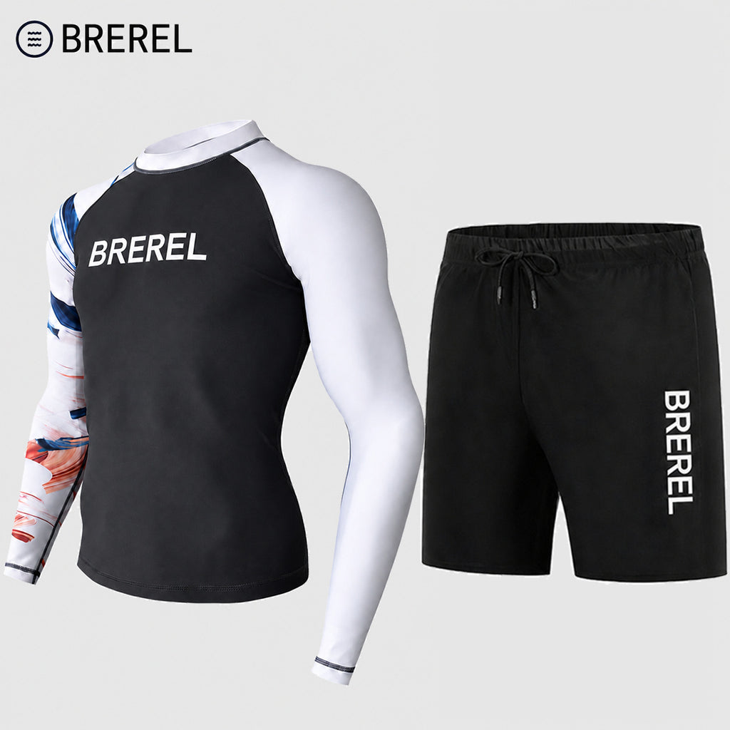 Sun Protection Swimsuit Men's Surfing Suit Split Quick-Drying Tight Jellyfish Suit Snorkeling Suit Wetsuit Full Body Long-Sleeved Trousers