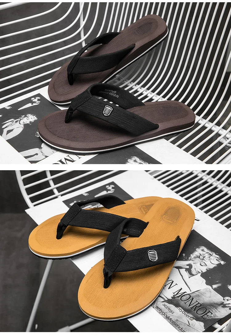 Factory wholesale summer men's beach shoes flip-flops leisure trend sandals wholesale pinch feet non-slip foreign trade explosions