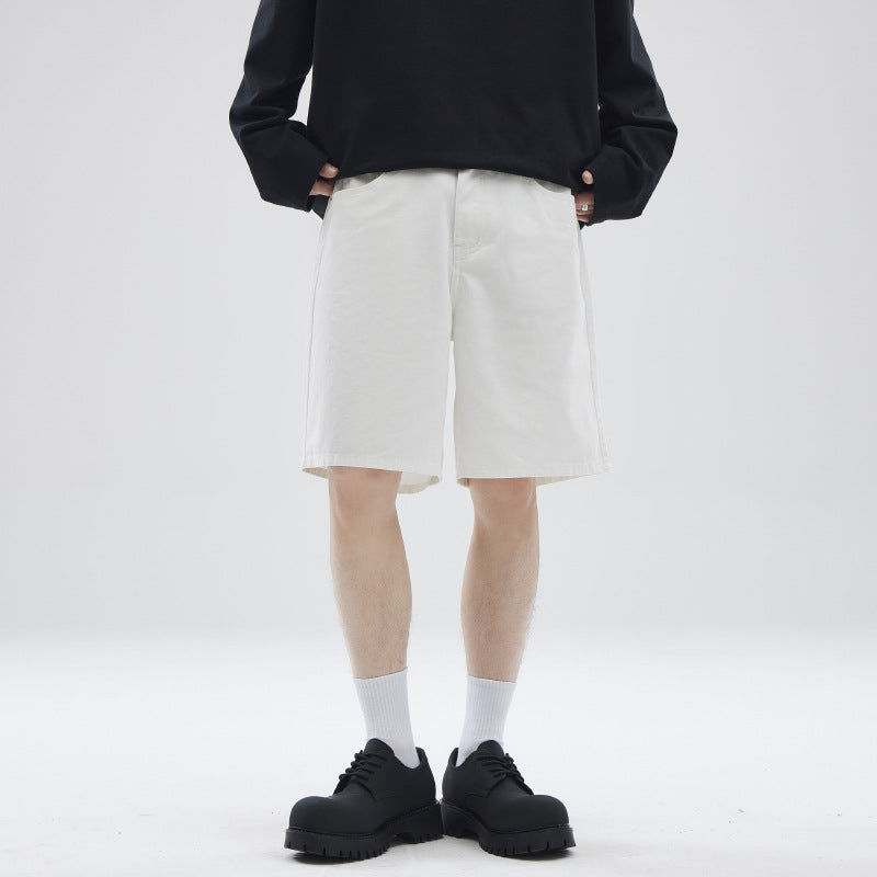 LKTM Men's# American Retro vintage Straight Pants Men's Niche Couples Joker Simple Casual Shorts