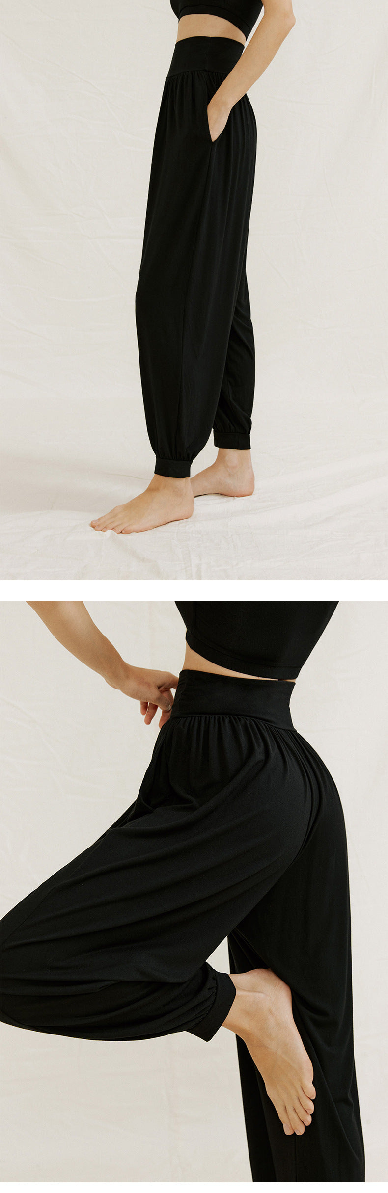 2025 Spring New Yoga Trousers Women's Loose Leg Bloomers Breathable Pilates Dance Fitness Sports Pants