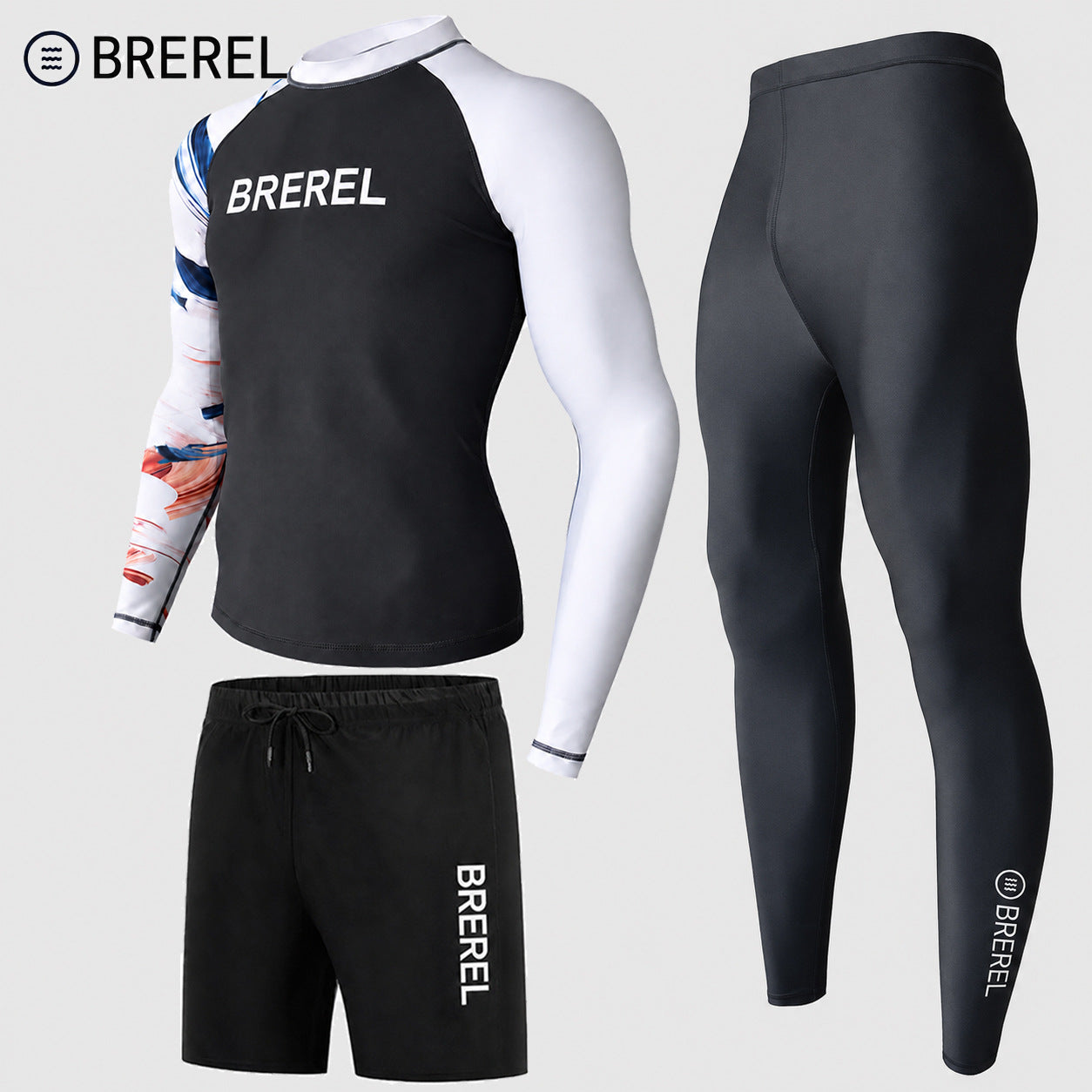 Sun Protection Swimsuit Men's Surfing Suit Split Quick-Drying Tight Jellyfish Suit Snorkeling Suit Wetsuit Full Body Long-Sleeved Trousers