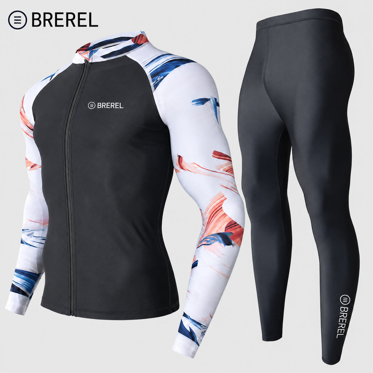 Sun Protection Swimsuit Men's Surfing Suit Split Quick-Drying Tight Jellyfish Suit Snorkeling Suit Wetsuit Full Body Long-Sleeved Trousers