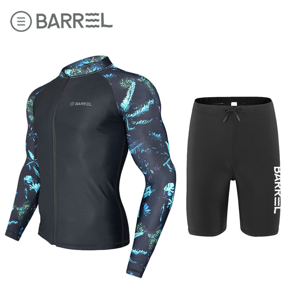 Sun Protection Swimsuit Men's Surfing Suit Split Quick-Drying Tight Jellyfish Suit Snorkeling Suit Wetsuit Full Body Long-Sleeved Trousers