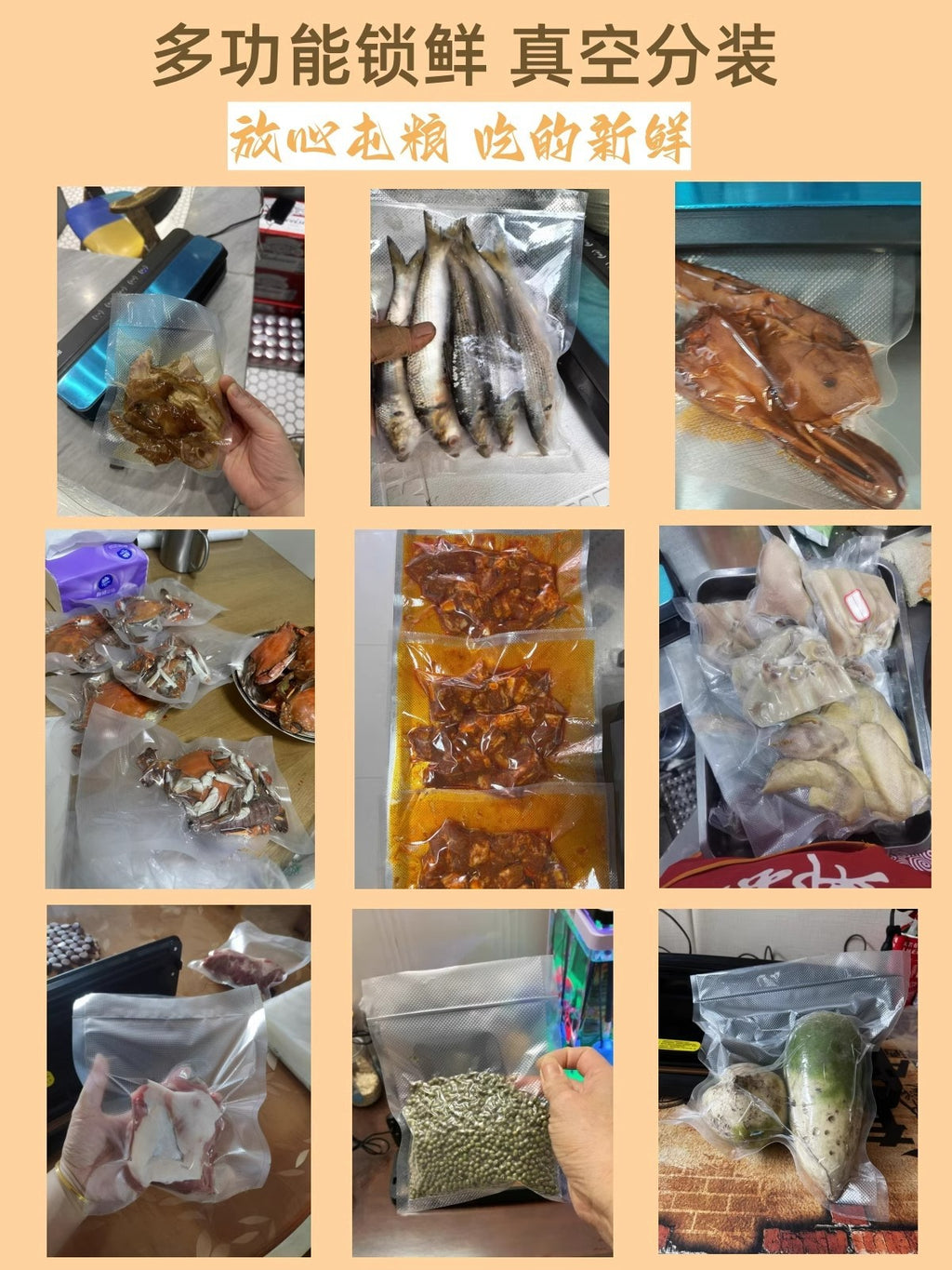 Vacuum Sealing Machine Packaging Fresh-keeping Machine Small Household Vacuum Food Air Sealing Machine] Fully Automatic Plastic