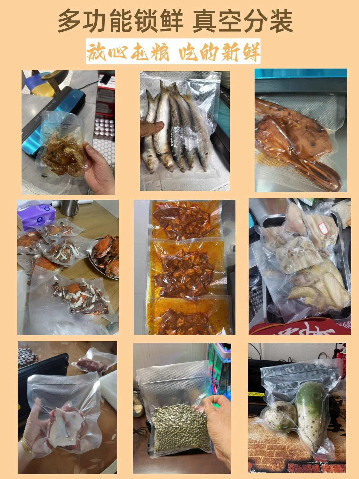 Vacuum Sealing Machine Packaging Fresh-keeping Machine Small Household Vacuum Food Air Sealing Machine] Fully Automatic Plastic