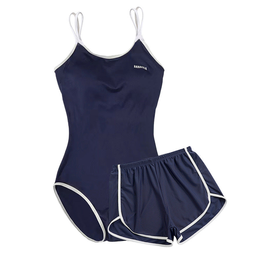 2025 New Style Swimsuit Women's Conservative Belly Covering Slim Gather Girls Ins Hot Spring Swimsuit