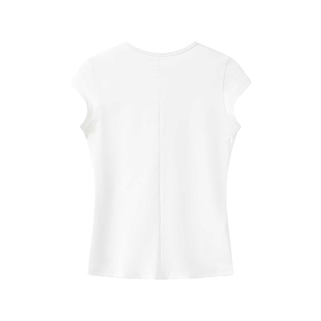 Spot Tankair Sexy Skin-Friendly Nude Elastic Tight Fitness Right Shoulder Small Flying Sleeve T-Shirt Sports Quick-Drying Top