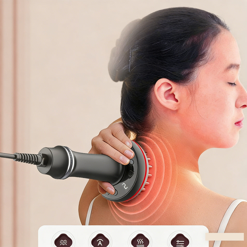 Home Smart Massage Brush Massager Microcurrent Heating Massager Beauty Device