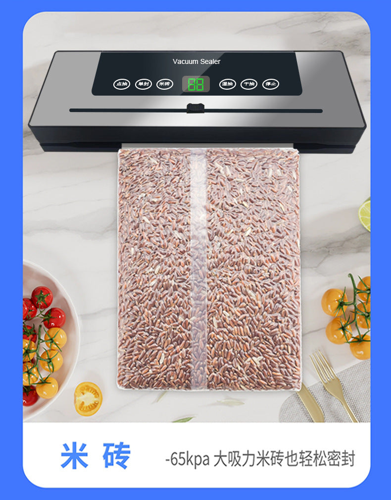 Vacuum Sealing Machine Packaging Fresh-keeping Machine Small Household Vacuum Food Air Sealing Machine] Fully Automatic Plastic