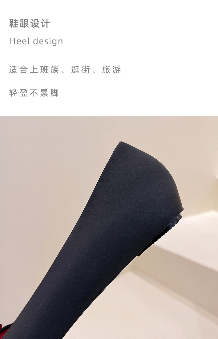 Women's Flat Shoes 2022 New Summer Shallow Soft Bottom Bow Casual Loafers Fish Mouth Plastic Jelly Shoes