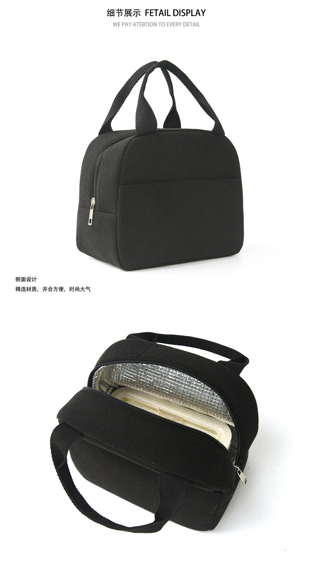Cross-border Explosions Portable Lunch Bag Insulation Bag Lunch Box Bag Lunch Bag with Rice Bag Lunch Box Storage Bag for Work and School