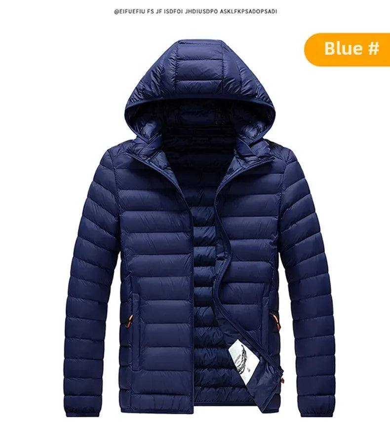 Cross-Border Exclusive Supply for Amazon: Men's 2026 Winter Jacket, Slim Fit, Lightweight Cotton Coat, Thin Multi-Color Quilted Cotton Clothing