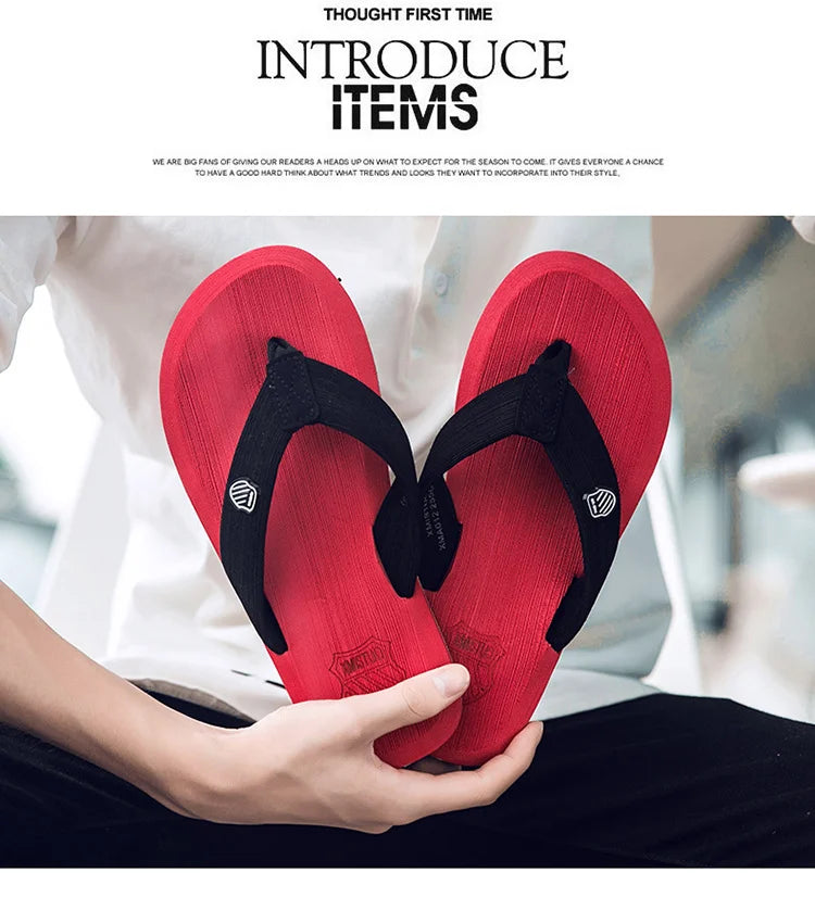 Factory wholesale summer men's beach shoes flip-flops leisure trend sandals wholesale pinch feet non-slip foreign trade explosions
