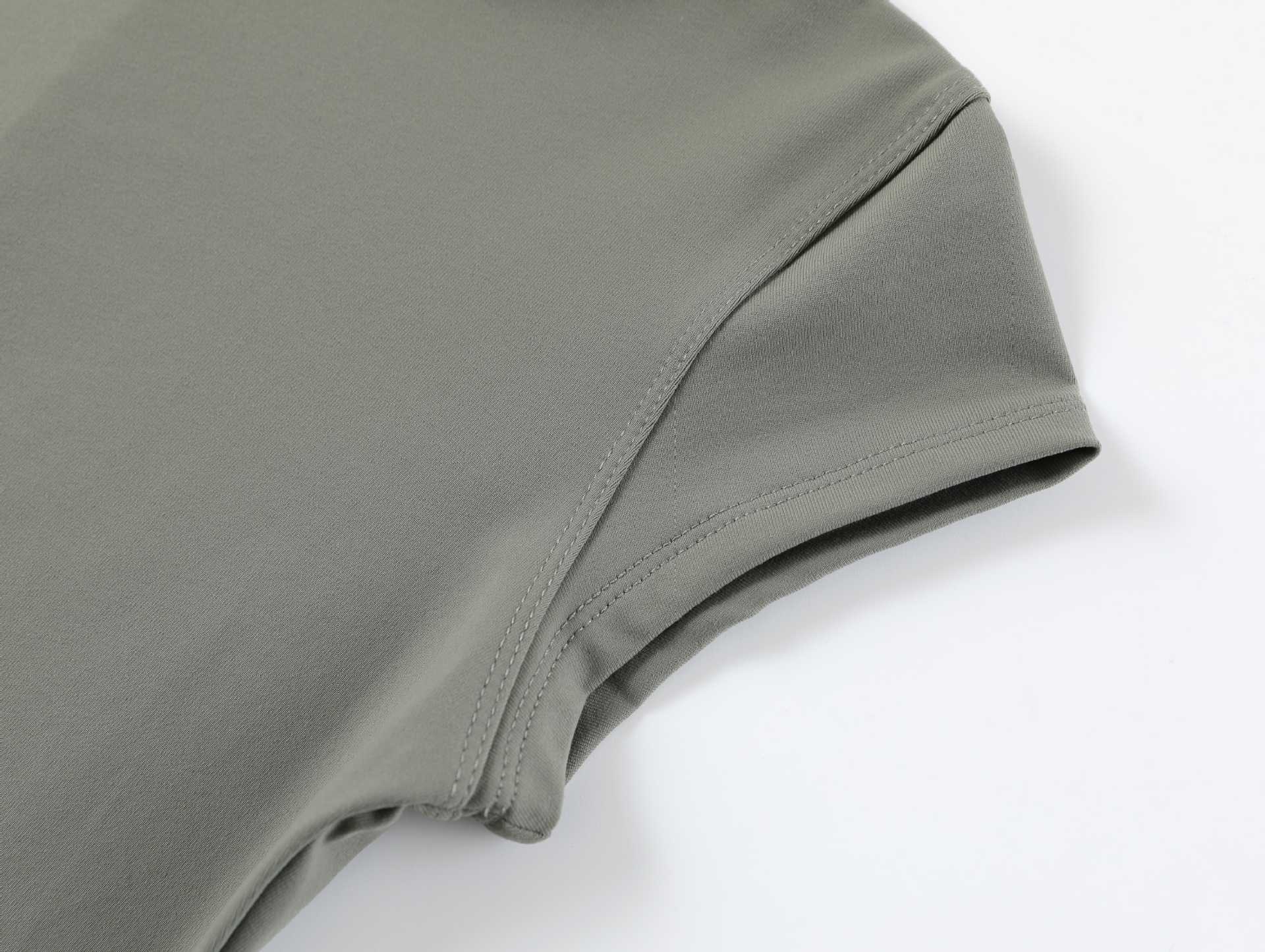 Spot Tankair Sexy Skin-Friendly Nude Elastic Tight Fitness Right Shoulder Small Flying Sleeve T-Shirt Sports Quick-Drying Top