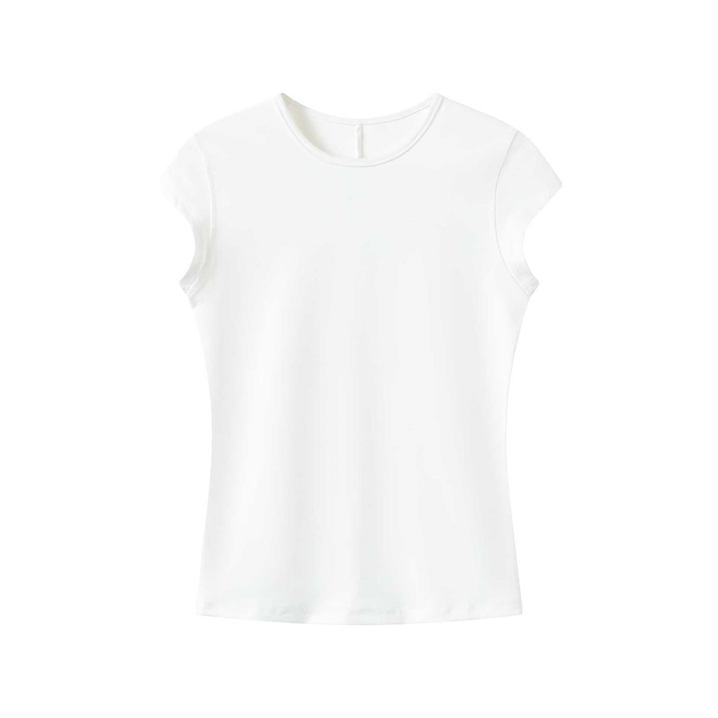 Spot Tankair Sexy Skin-Friendly Nude Elastic Tight Fitness Right Shoulder Small Flying Sleeve T-Shirt Sports Quick-Drying Top