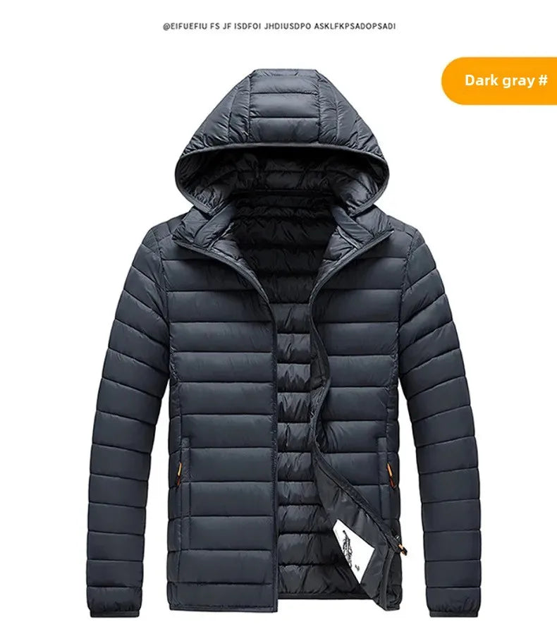 Cross-Border Exclusive Supply for Amazon: Men's 2026 Winter Jacket, Slim Fit, Lightweight Cotton Coat, Thin Multi-Color Quilted Cotton Clothing