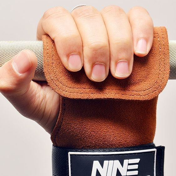 Hard Pull Booster with Cowhide Palm Men's Pull-Up Wrist Bracer Horizontal Bar Pull Back Grip with Hand Gloves Men's Fitness Gloves