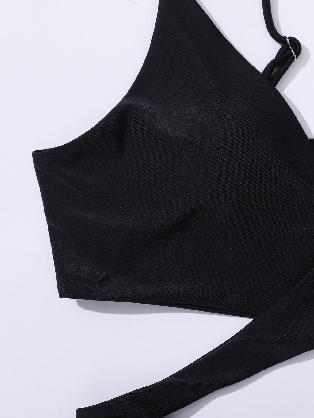 2025 New Bikini Cross-Border European and American Style Aliexpress Solid Color Tie-Up Sexy Bikini Two-Piece Swimsuit Swimwear for Women