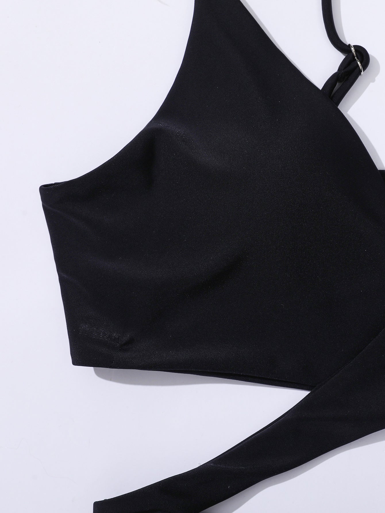 2025 New Bikini Cross-Border European and American Style Aliexpress Solid Color Tie-Up Sexy Bikini Two-Piece Swimsuit Swimwear for Women