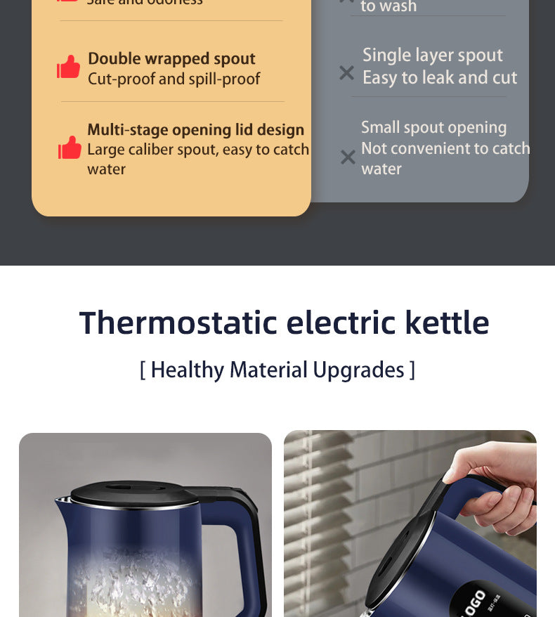 Electric Kettle Thermal Insulation Kettle Automatic Power-Of