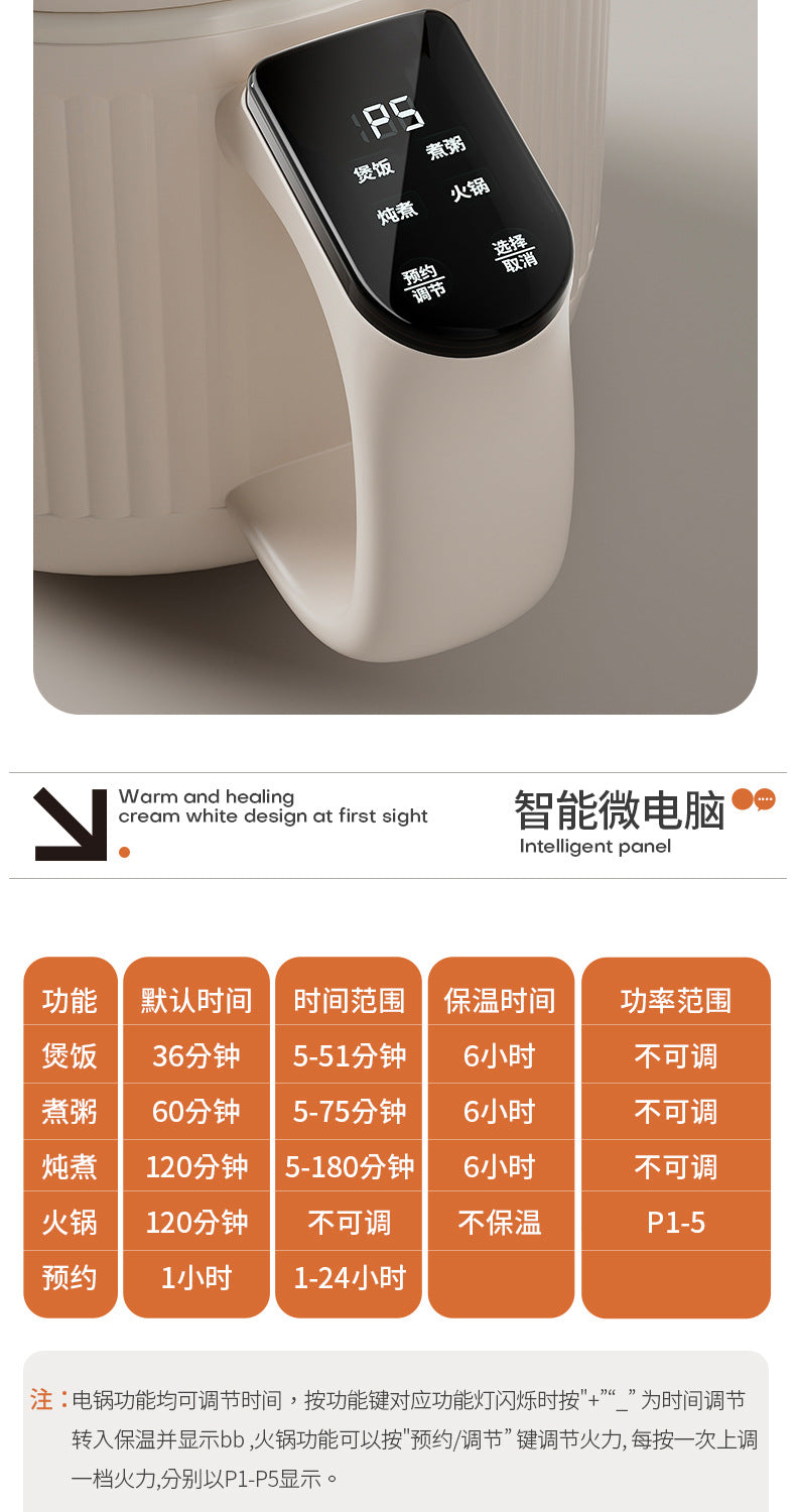 Multi-functional Electric Cooker Household Student Dormitory Small Electric Cooker Cooking Rice Cooker Mini Electric Cooker Electric Hot Pot