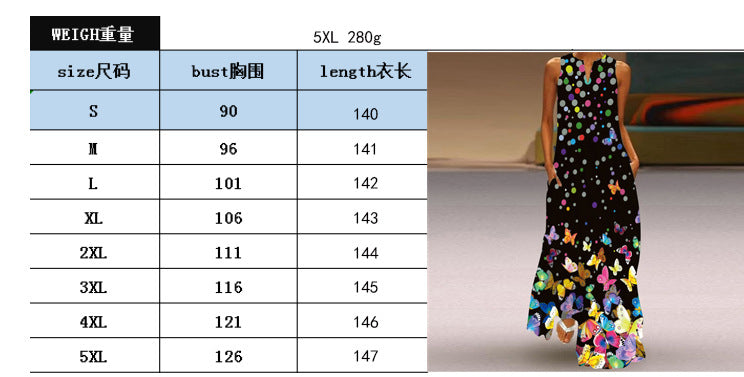 Cross-Border Women's Clothing Amazon Ebay 2026 New European and American Spring and Summer Fashion Printed Sexy Pocketed Long Dress