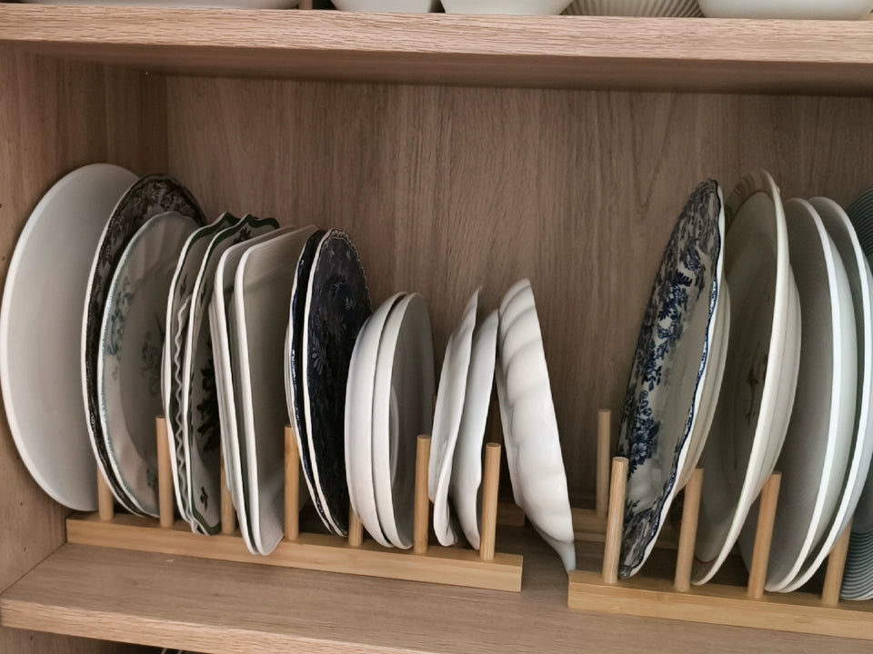 Multifunctional Cup Plate Organizer with Cutting Board Holder, Space Saving Eco-Friendly Kitchen Storage for Home & Supermarket
