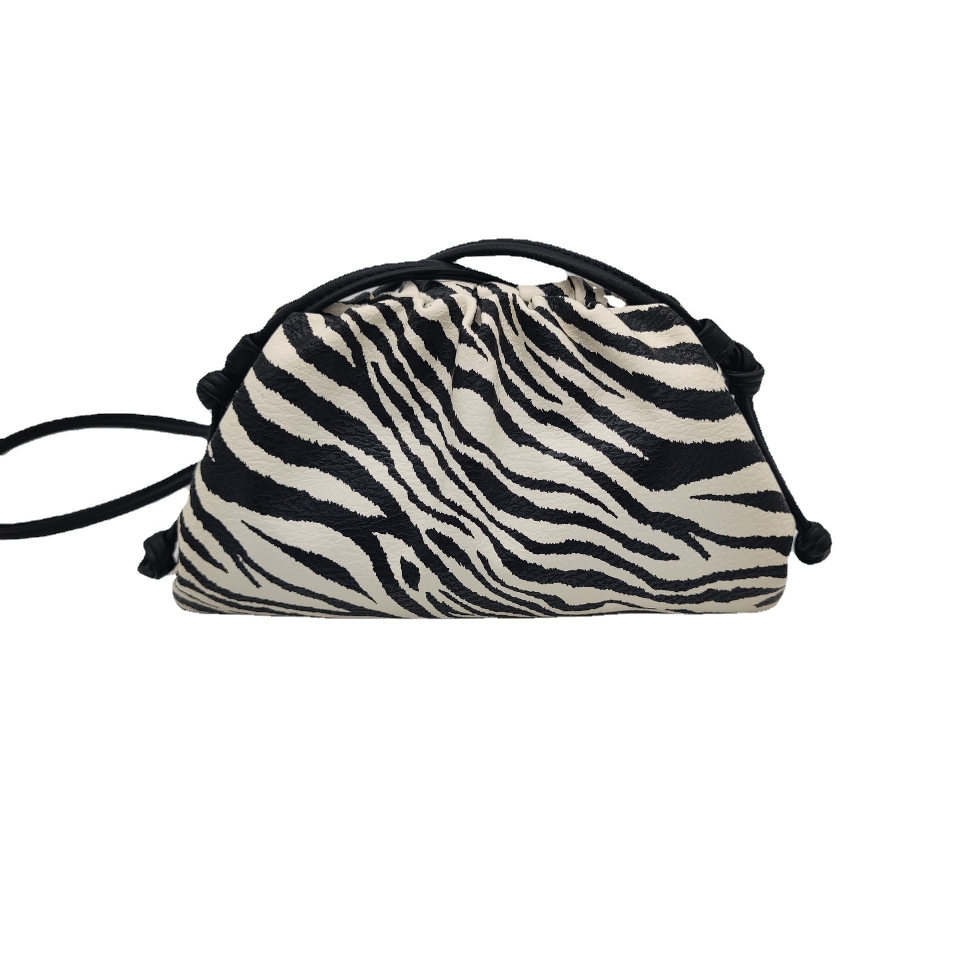 Zebra Pattern Cloud Bag Cross-border Women's Bag Pleated Dumpling Bag New Autumn and Winter Fashion Shoulder Crossbody Bag Hand-held Women's Bag