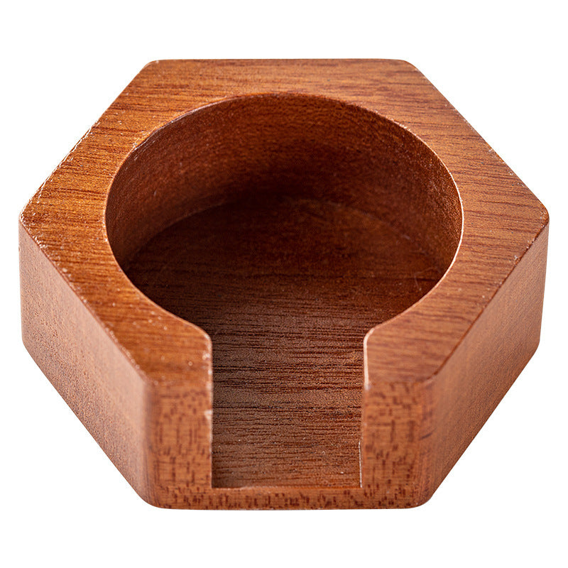 Round Italian Coffee Extraction Filter Paper Storage Sabri Wood Solid Wood Storage Base 58/53/51mm Universal