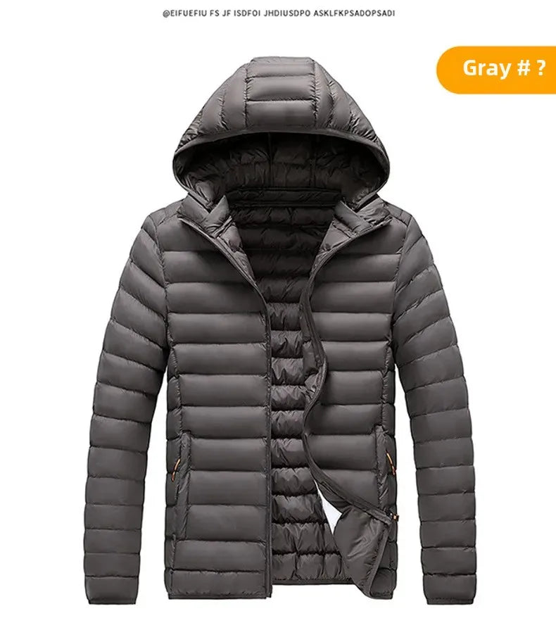 Cross-Border Exclusive Supply for Amazon: Men's 2026 Winter Jacket, Slim Fit, Lightweight Cotton Coat, Thin Multi-Color Quilted Cotton Clothing