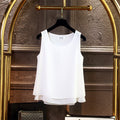 Chiffon Inner Double Small Camisole Black Sleeveless Top Base Shirt Women's Outer Wear Inner Wear Loose Chiffon Shirt
