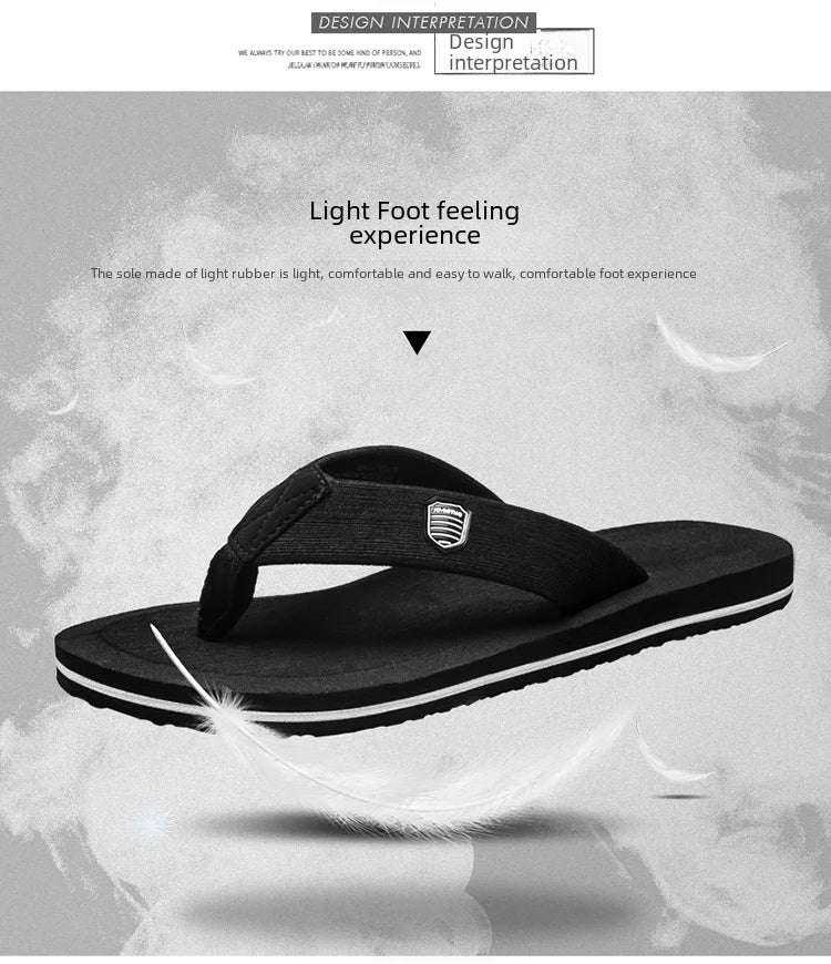 Factory wholesale summer men's beach shoes flip-flops leisure trend sandals wholesale pinch feet non-slip foreign trade explosions