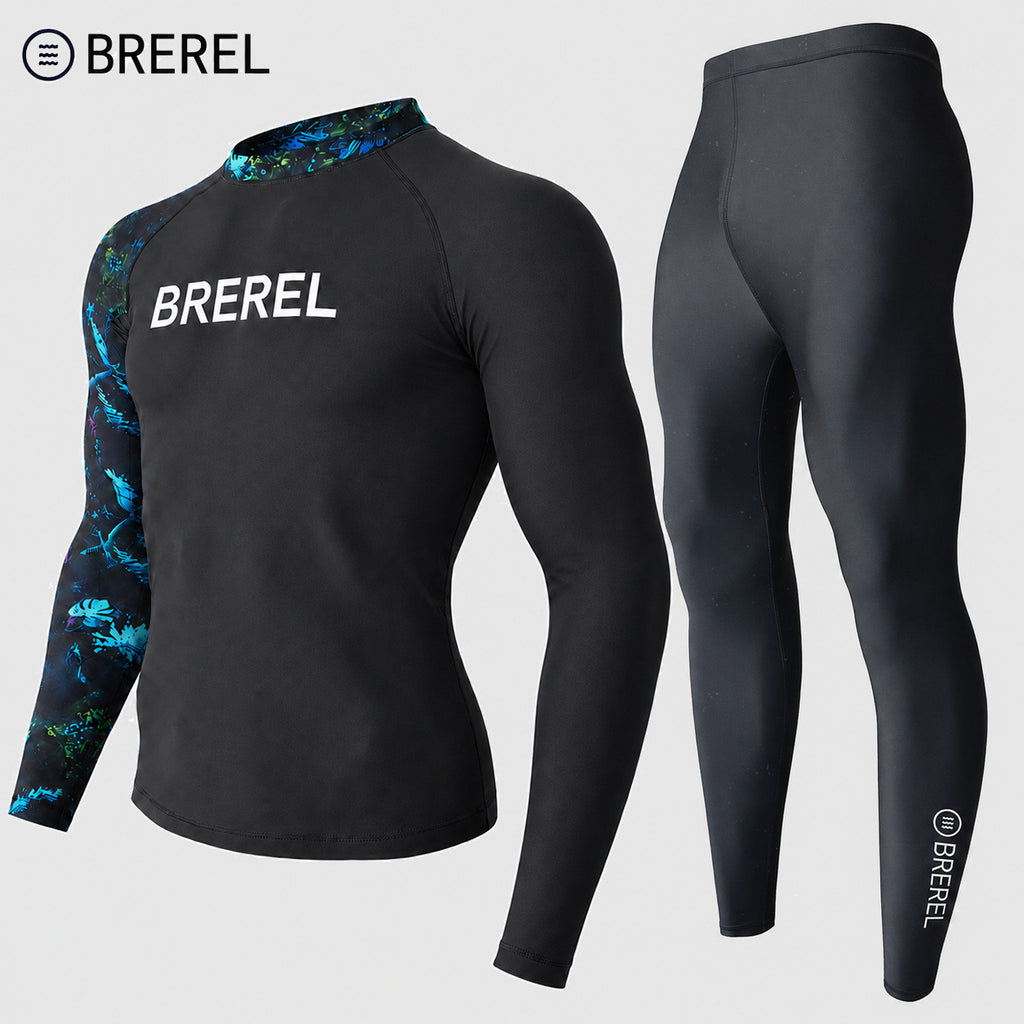 Sun Protection Swimsuit Men's Surfing Suit Split Quick-Drying Tight Jellyfish Suit Snorkeling Suit Wetsuit Full Body Long-Sleeved Trousers
