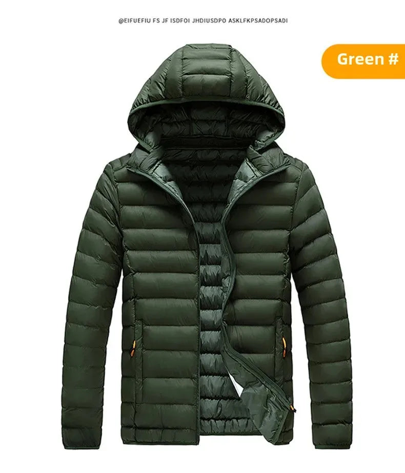 Cross-Border Exclusive Supply for Amazon: Men's 2026 Winter Jacket, Slim Fit, Lightweight Cotton Coat, Thin Multi-Color Quilted Cotton Clothing
