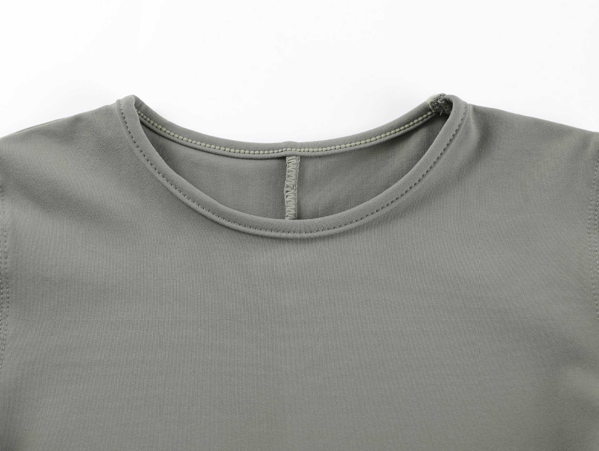 Spot Tankair Sexy Skin-Friendly Nude Elastic Tight Fitness Right Shoulder Small Flying Sleeve T-Shirt Sports Quick-Drying Top
